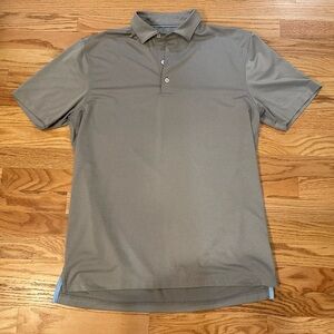 Johnnie-O Birdie Performance Meteor Gray Short-Sleeve Golf Polo Shirt Size M